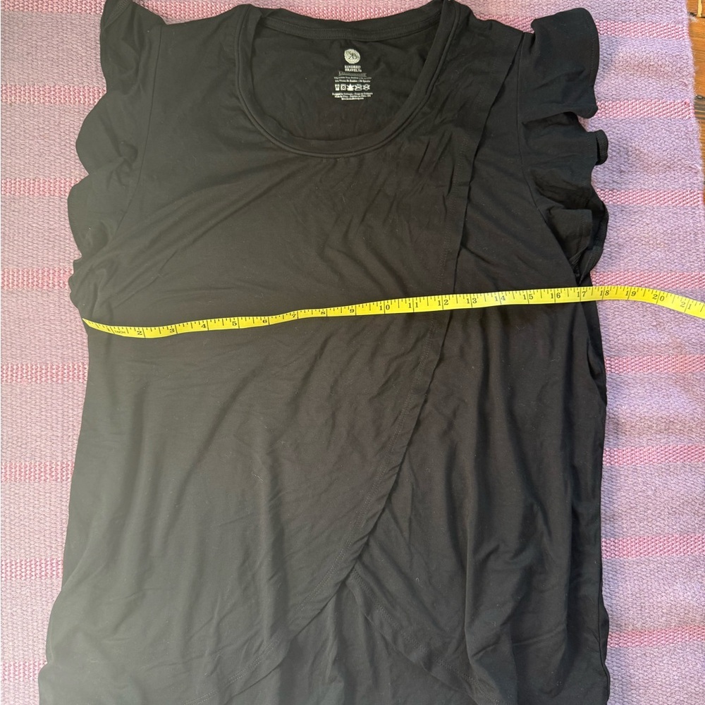 Kindred Bravely Black Ruffle Sleeve Top - Picture 4 of 6